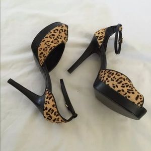 Bakers Peep Toe Leather Heels Size 8.5 B